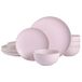 Gibson Home Rockaway 131712.12R Tafelservies, rond, aardewerk, roze