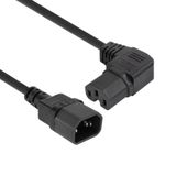 ACT Netsnoer C14 - C15 (haaks rechts) IEC60320 zwart 1,2 m