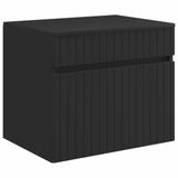 vidaXL Wandgemonteerde Badkamerkast Zwart 59 x 44,5 x 50 cm