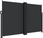 vidaXL Windscherm uittrekbaar 160x1000 cm zwart
