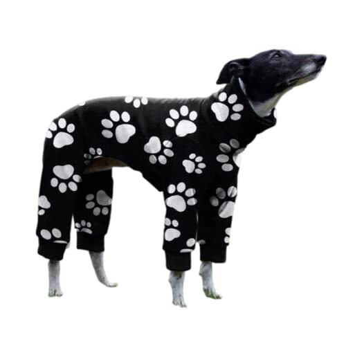 JRKJ Winterhond trui vier legged huisdier jas coltrui warme hond lange mouwen trui mode voetafdruk afdrukken katoenen kleding S-4XL