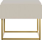 Selsey Veldio - Nachtkastje 50 cm - Grijs beige met gouden poten