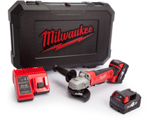 Milwaukee HD18 AG-125-402C 18V Li-Ion Accu haakse slijper set (2x 4.0Ah accu) in koffer - 125mm