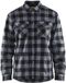 Blåkläder Blaklader Overhemd flanel, gevoerd 3225-1131 - Donkergrijs/Zwart - 4XL