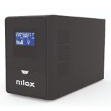 Nilox UPS Professionele zuivere sinusgolf, ononderbroken stroomvoorziening met geïntegreerde accu, bescherming van gevoelige apparaten, AVR-stabilisator, USB, 2 Schuko + 2 IEC, back-up 2 ms