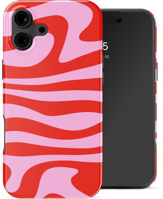 Selencia Hoesje - Geschikt voor Apple iPhone 16 - Backcover - Dream Swirl Pink