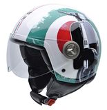 NZI 490004G341 3D Vintage II Super Cinquantotto Motorhelm met open gezicht, Rood/Wit/Groen, M