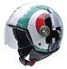 NZI 490004G341 3D Vintage II Super Cinquantotto Motorhelm met open gezicht, Rood/Wit/Groen, M