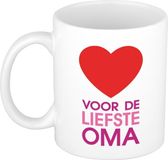 Bellatio Decorations Grootmoeder verjaardag cadeau mok / beker - voor de liefste oma - 300 ml