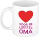 Bellatio Decorations Grootmoeder verjaardag cadeau mok / beker - voor de liefste oma - 300 ml