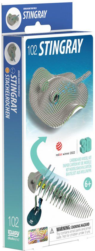 EUGY 3D Puzzel - Rog - Zeedieren - Duurzaam - Verzamel Ze Allemaal - 6 Jaar