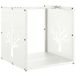 VidaXL Brandhoutrek 40x40x40 cm koudgewalst staal wit
