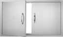 VEVOR Grilltoegangsdeur, 915 X 533 X 46 mm, Dubbele Buitenkeukendeur, Inbouw Roestvrijstalen Deur, Verticale Wanddeur met Handgrepen