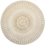 Zeller Placemat - 10x - rond - goudkleurig - met geponste gaatjes - Dia 41 cm