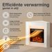 KAMINIO Matti hoekhaard, witte elektrische haard met verwarming