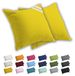 Lavea® Taies d'oreiller 65x65 cm Lot de 2 – Taies d'oreiller en 100% Jersey Coton Doux et Respirant avec Fermeture Éclair YKK – Jaune Soleil