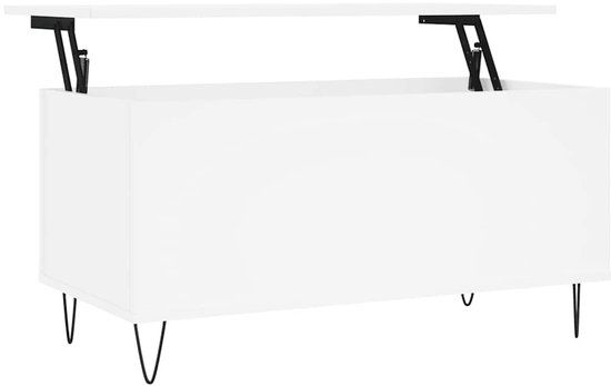 vidaXL Salontafel 90x44,5x45 cm bewerkt hout wit