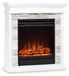 Chauffage électrique, 1800 W, flammes LED, minuterie, télécommande