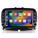Fiat autoradio 7 pouces DAB+ avec Carplay, Android 15, adapté pour Fiat 500 (2016-2019), mémoire 2+64 Go, navigation GPS, FM, Bluetooth et commande au volant