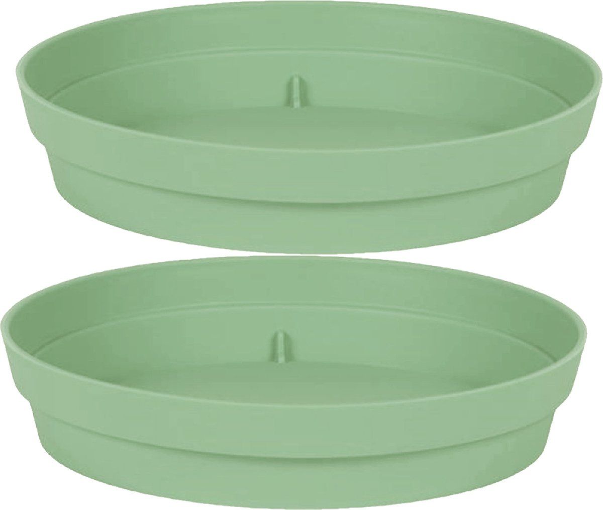 EDA Toscane bloempot onderschalen - groen - D23 cm - 2 stuks