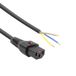 ACT Netsnoer C13 IEC Lock - open einde zwart 3 m, 5-Pack