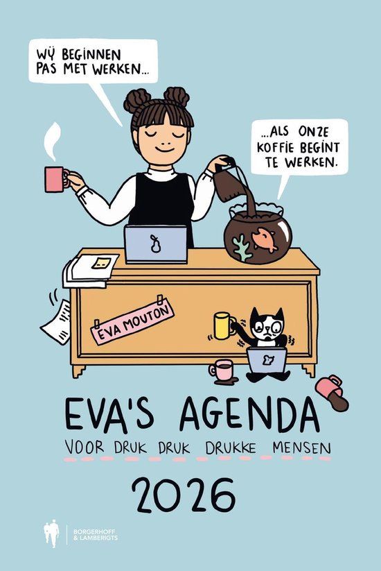 EVA Eva's agenda - 2026 - A5 - 7 dagen op 2 pagina's - Blauw