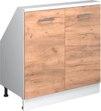 Vicco R-Line Keukenkast voor schuine wand – 80 cm met 2 deuren Eik goud/wit