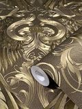 Vliesbehang Harald Glööckler Vliesbehang goud Barok gouden engel vleugels Sier Klassiek Woonkamer Slaapkamer Keuken Lounge Premium kwaliteit Gemaakt in Duitsland 10,05 x 0,70m 52540