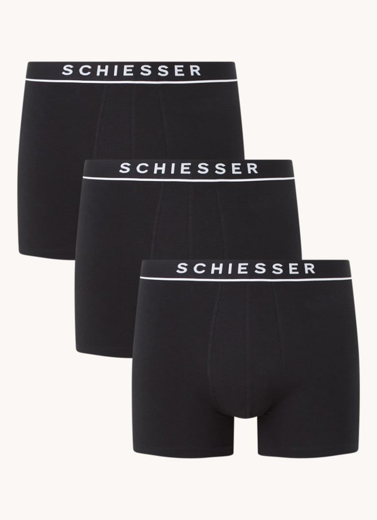 Schiesser Boxershorts - 3-Pack - Met Logoband