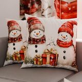 PETTI Artigiani Italiani - Paar kussenslopen van 35 x 35 cm, van microvezel, kerstkussenslopen, kerstdecoratie, slaapkamer, bank, woonkamer, set van 2 kussenslopen, kussensloop, pop 01