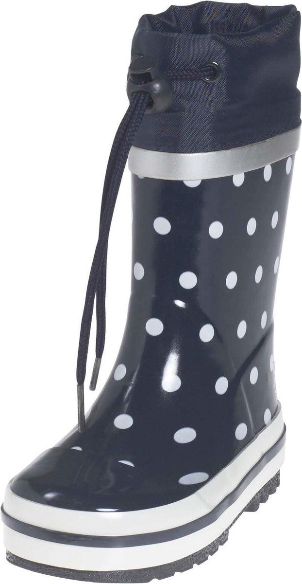Playshoes Stippen regenlaars blauw Maat 32/33