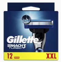Gillette MACH3 Turbo Scheermesjes - 12 stuks - Blauw