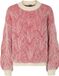 PIECES Trui Pcjenna Ls O-neck Knit Noos Bc 17147906 Whitecap Gray/gojl Berry Dames Maat M