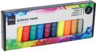 Koopman Acrylverfset 12 Neon, Glitter, Metallic en Standaardkleuren - 36ml