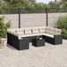 Maison Exclusive - Ensemble de jardin pour le jardin, composé de 10 pièces avec coussins, en polyrotin noir