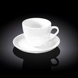 Wilmax WL-993176/AB Porseleinen theekopje en schotelset, wit, 300 ml capaciteit