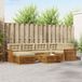 vidaXL - Hoek loungeset - 6 zitplaatsen - Acacia hout - Natuurlijk en beige