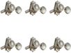 Grover Vintage Locking Rotomatics 533 series 6-in-line nickel stemmechanieken set van 6