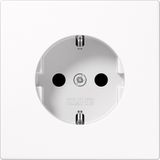 Jung LS1520WW Wandcontactdoos met randaarde Inzetstuk LS plus, LS design, LS 990 Alpine-wit 1 stuk(s)