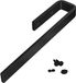 SOTECH 2 stuks Handdoekhouder PELI voor kastmontage, massief aluminium, zwart gepoedercoat, Lengte: 325 mm, Hoogte: 30 mm, Breedte: 65 mm