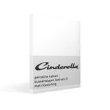 Cinderella Basic Percaline Katoen Kussenslopen Set van 2 - 40x80 cm - Wit