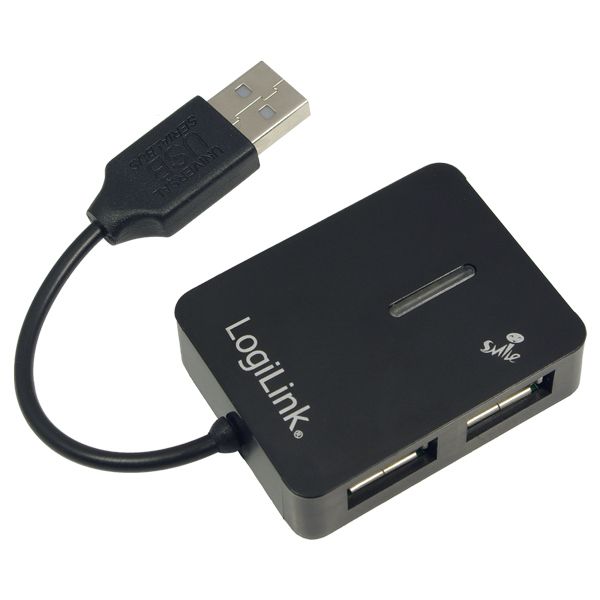 LogiLink USB 2.0 4-Port Hub - Black