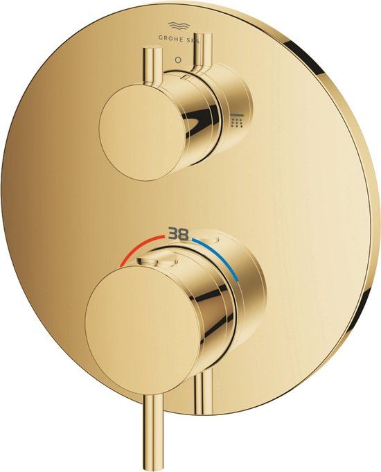 GROHE Atrio thermostatische afdekset met omstel cool sunrise 24358gl0