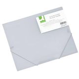 Q-Connect KF15290 map met drie kleppen, A3 ppl, uitbreidbaar, 0-3 cm, transparant