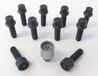 H&R Wielboutenset bolkonisch R14 M14x1.50 - Lengte 43mm - Zwart - 10 stuks - incl. wielsloten
