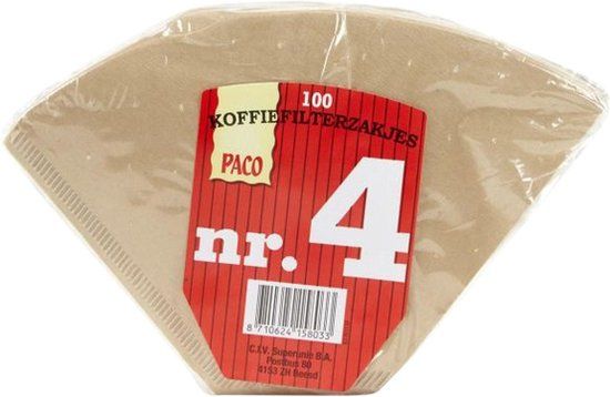 Paco Rabanne Paco Koffiefilter Bruin Nummer 4 100 Stuks