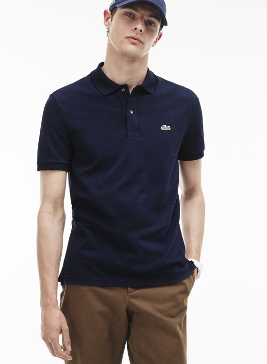Lacoste Polo Piqué - Slim Fit - Navy Blauw - Maat 5 L