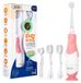 Seago brosse à dents sonique pour enfants, modèle Baby SG-513, adapté aux enfants de 0 à 3 ans, couleur : rose