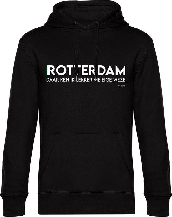 Merkloos / Sans marque 010 CASUALS ROTTERDAM HOODIE LEKKER ME EIGE WEZE black - Sweater - Men - Black - S