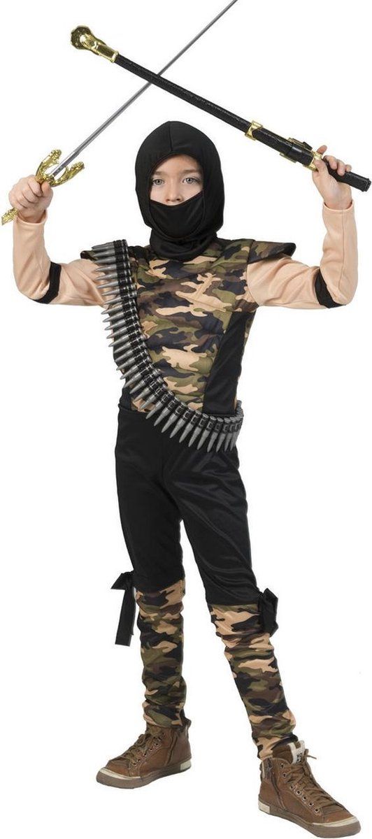 Funny Fashion Ninja & Samurai Kostuum | Jongen | Maat 152 | Carnaval